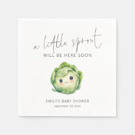 ミニマリスト小さな芽の野菜ベビーシャワー スタンダードカクテルナプキン