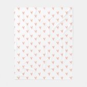 ミニマリスト小さな赤いロブスターパターン フリースブランケット (正面)