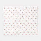 ミニマリスト小さな赤いロブスターパターン フリースブランケット (正面(横))