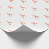 ミニマリスト小さな赤いロブスターパターン ラッピングペーパー (角)