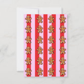 ミニマリスト小さな1ジンジャーブレッド赤ちゃんシャワー サンキューカード (裏面)