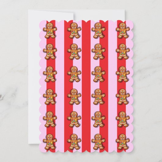 ミニマリスト小さな1ジンジャーブレッド赤ちゃんシャワー 招待状 (裏面)