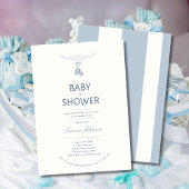 ミニマリスト少年ベビーシャワー招待状書道 招待状