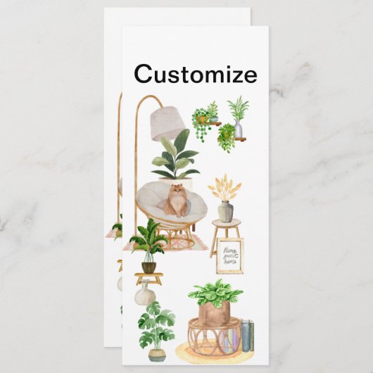 ミニマリスト居心地の良いホームブックマーク (正面/裏面)