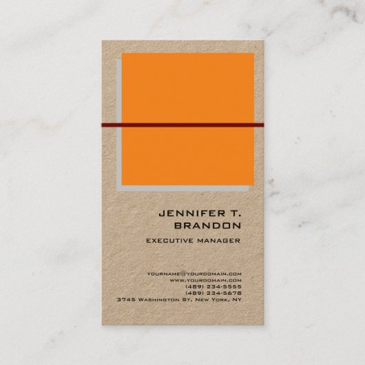 ミニマリスト平原モダンプロフェッショナル 名刺 (正面)