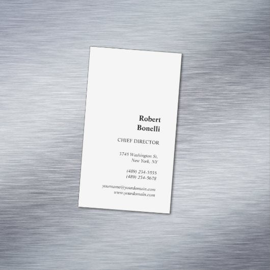 ミニマリスト平白モダンカスタム マグネット名刺 (インサイチュ)