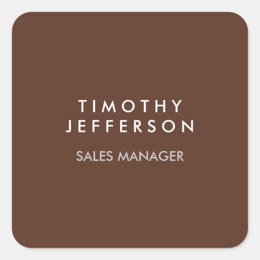 ミニマリスト平茶エレガントモダン スクエアシール (正面)