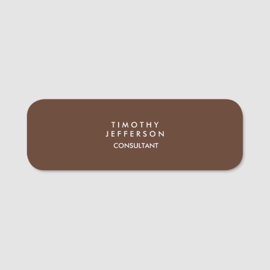 ミニマリスト平茶エレガントモダン 名札 (正面)