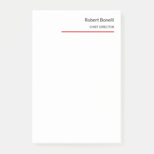 ミニマリスト平赤モダン白 ポストイット (正面)