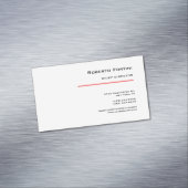 ミニマリスト平赤モダン白 マグネット名刺 (インサイチュ)