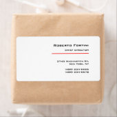 ミニマリスト平赤モダン白 ラベル (インサイチュ)