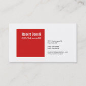 ミニマリスト平赤白ラブリーモダンス 名刺 (正面)