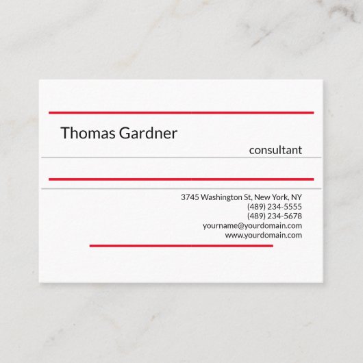 ミニマリスト平野クリエイティブ モダン 名刺 (正面)