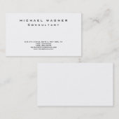 ミニマリスト平野シンプル白黒トレンディークリーン 名刺 (正面/裏面)