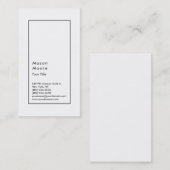 ミニマリスト平野モダンスタイルプロフェッショナル白 名刺 (正面/裏面)