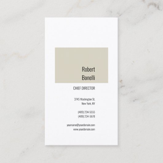 ミニマリスト平野モダン 名刺 (正面)