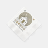 ミニマリスト幾何ナプキンデザイン 縁ありカクテルナプキン (角)