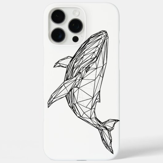 ミニマリスト幾何学クジラケース for iPhone 16 Pro Case-Mate iPhoneケース (裏面)