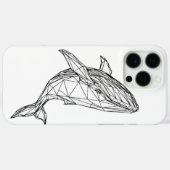 ミニマリスト幾何学クジラケース for iPhone 16 Pro Case-Mate iPhoneケース (裏面 (横))