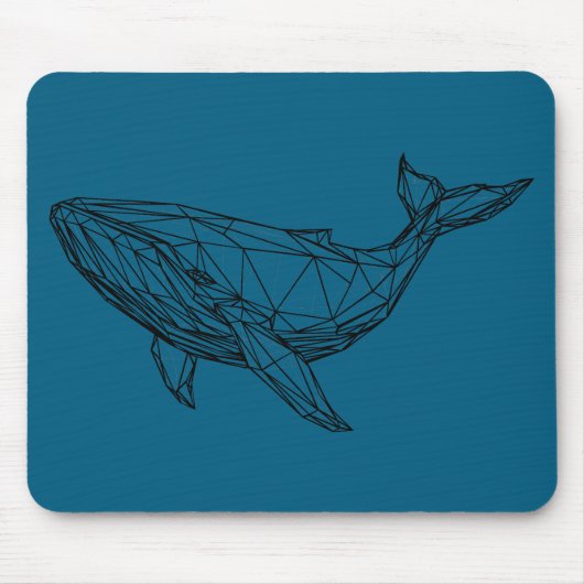 ミニマリスト幾何学クジラマウスパッド マウスパッド (正面)