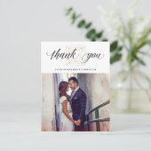 ミニマリスト幾何学ダイヤモンドウェディングサンキュ― ポストカード (スタンド正面)