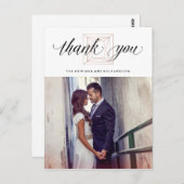 ミニマリスト幾何学ダイヤモンドウェディングサンキュ― ポストカード (正面/裏面)