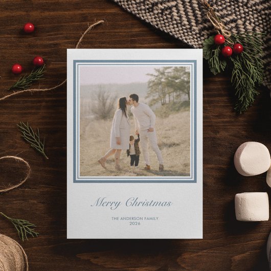 ミニマリスト幾何学四角パーソナライズされた形クリスマス シーズンカード