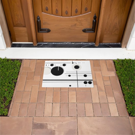 ミニマリスト幾何学模様のシンフォニーライン ドアマット (室外)