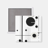 ミニマリスト幾何学模様のシンフォニーライン マグネット (正面/裏面)