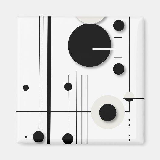 ミニマリスト幾何学模様のシンフォニーライン マグネット (正面)