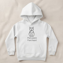 ミニマリスト幾何学模様の猫の子供用パーカー
