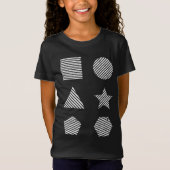 ミニマリスト幾何学模様グラフィック Tシャツ (正面)