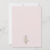 ミニマリスト幾何学模様ワイルドフラワーベビーシャワー 招待状 (裏面)