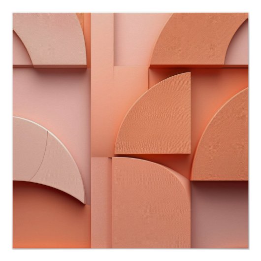 ミニマリスト幾何学模様 – モダン抽象芸術アート ポスター (正面)