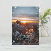 ミニマリスト幾何学的な雪の結晶カスタムクリスマス シーズンカード (スタンド正面)