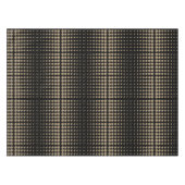 ミニマリスト幾何学的ブラック金ゴールドグリッター水玉模様 テーブルクロス (正面(横))