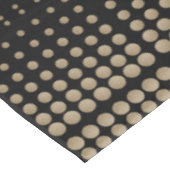 ミニマリスト幾何学的ブラック金ゴールドグリッター水玉模様 テーブルクロス (アングル)