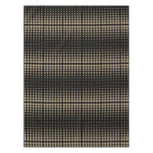 ミニマリスト幾何学的ブラック金ゴールドグリッター水玉模様 テーブルクロス (正面)