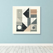 ミニマリスト幾何学芸術 キャンバスプリント (インサイチュ (ウッドフロア))