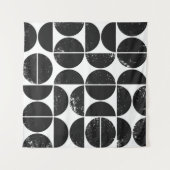 ミニマリスト幾何学：スカンジナビア半円。 タペストリー (正面(横))