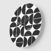 ミニマリスト幾何学:スカンジナビア半円。 ラージ壁時計 (傾斜)