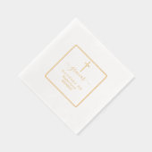 ミニマリスト幾何実在金ゴールドホイル洗礼 箔ナプキン (右)