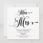 ミニマリスト広場ブライダルシャワー招待 招待状 (正面)