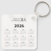 ミニマリスト建築ジャーナル 2026年カレンダー キーホルダー (裏面)