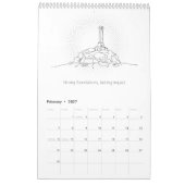 ミニマリスト建築家 モダンB&W 2026 カレンダー (2月 2027)