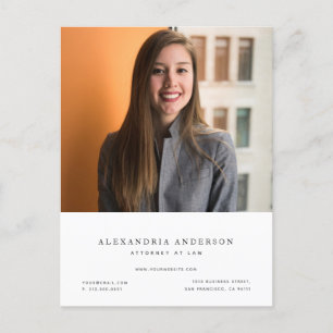 ミニマリスト弁護士プロフェッショナル写真ビジネスポスト ポストカード