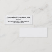 ミニマリスト弁護士名刺 スキニー名刺 (正面/裏面)