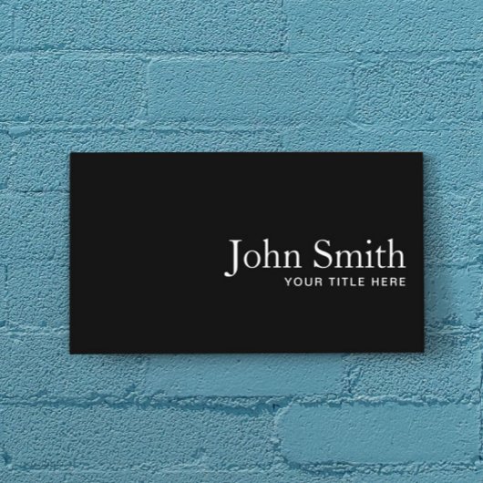 ミニマリスト弁護士弁護士プレーンブラックQRコード 名刺