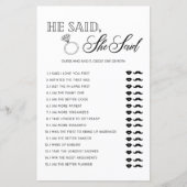 ミニマリスト彼は彼女はブライダルシャワーゲームを言った (正面)