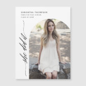 ミニマリスト彼女はそれをアーチ写真卒業マグネット (正面)